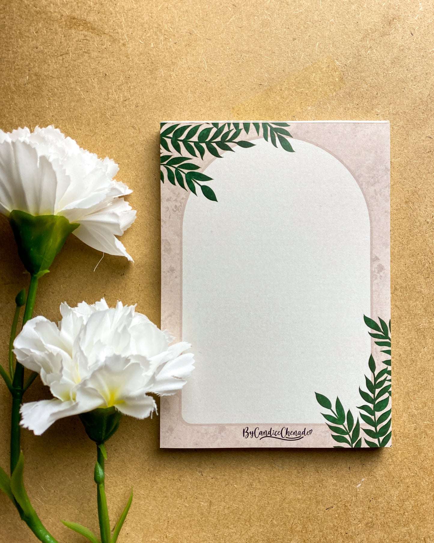 Laurel Leaf Plain A6 Notepad