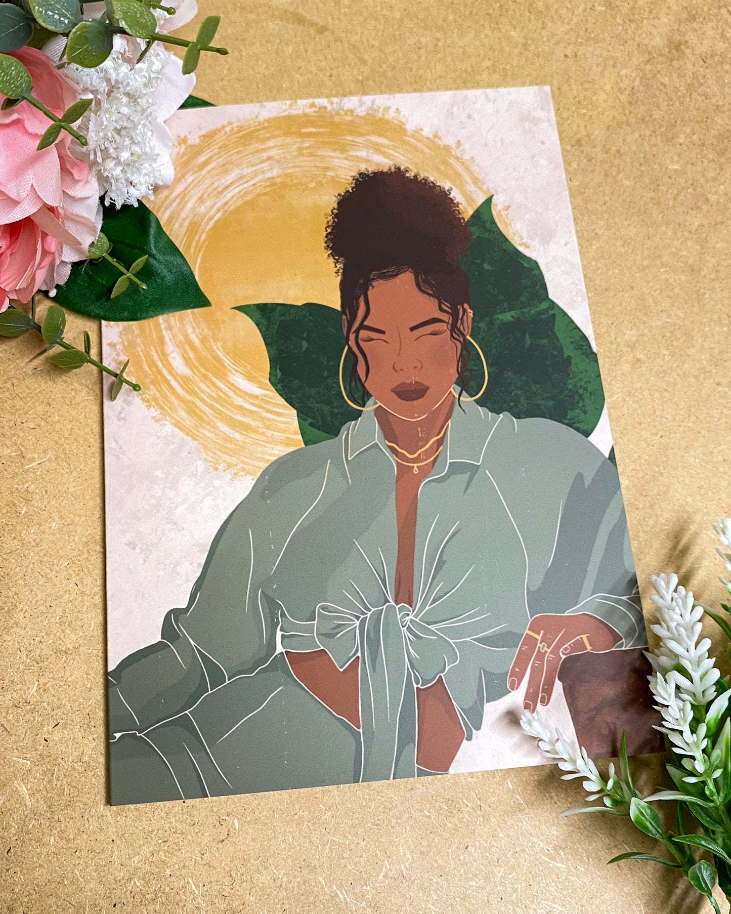 May - Blank Woman Greeting Card