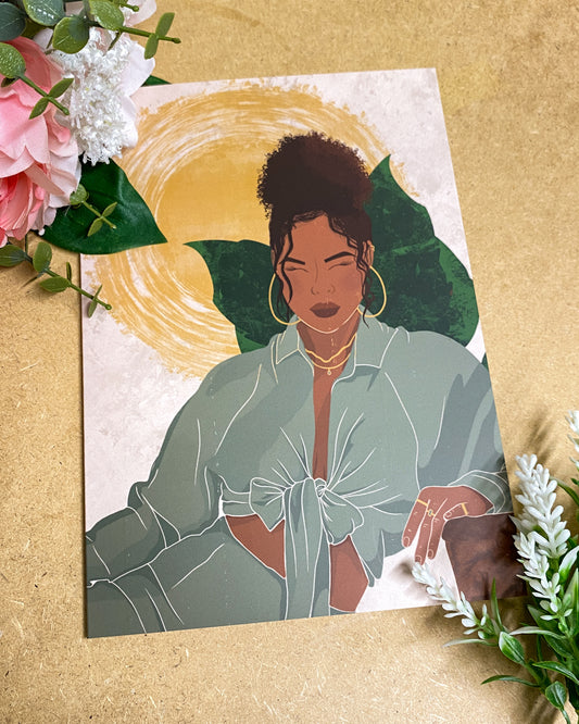 May - Blank Woman Greeting Card