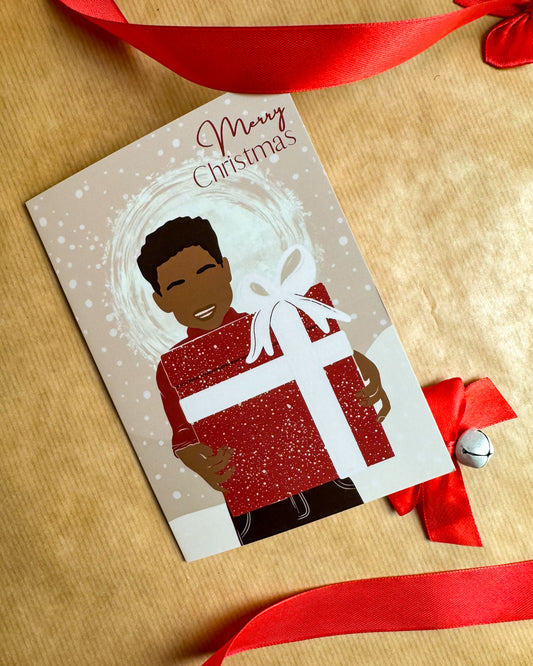 A Christmas Gift Boy Christmas Card 5 A6 Card Multipack