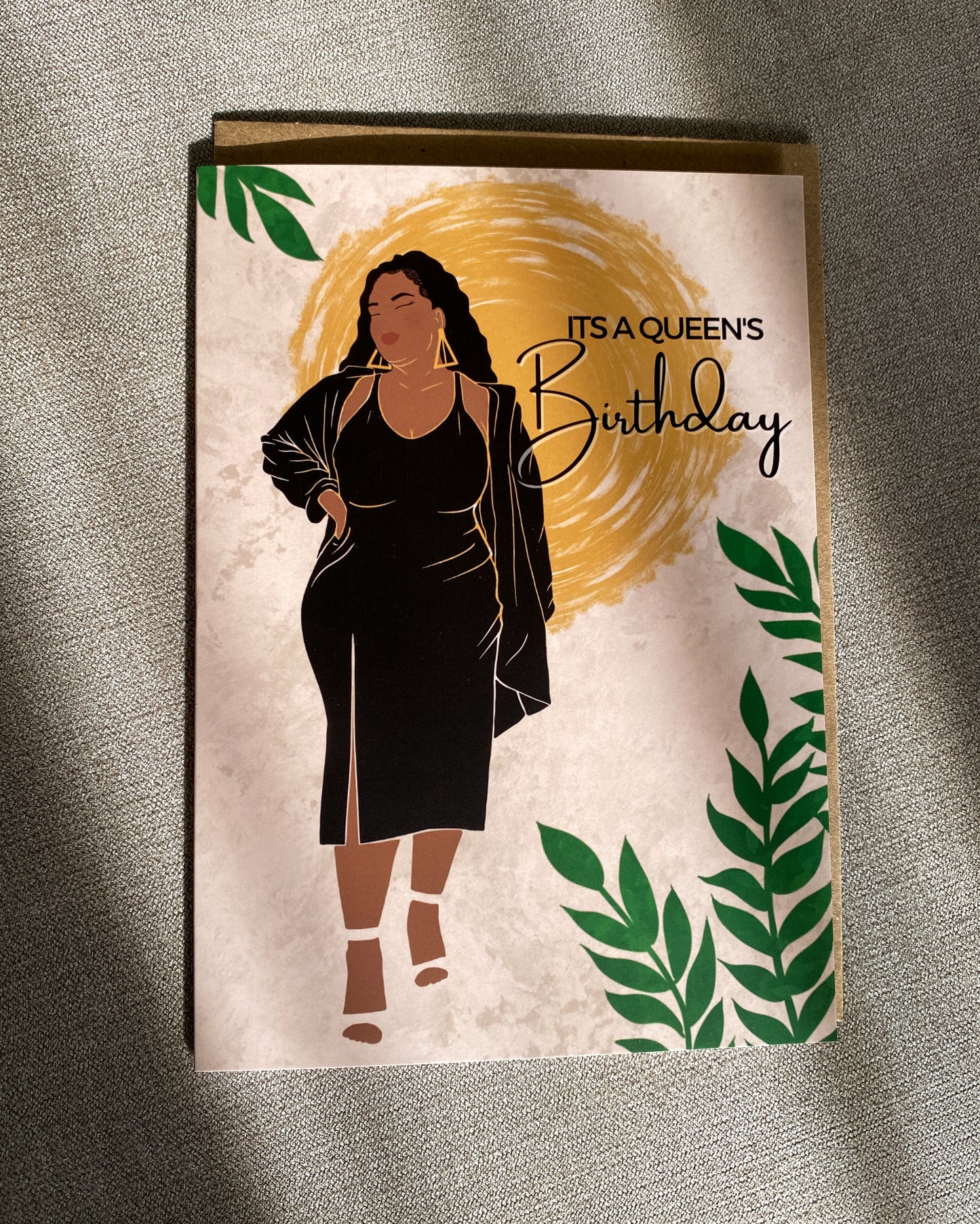Dion's Happy Birthday Card - Black Queen