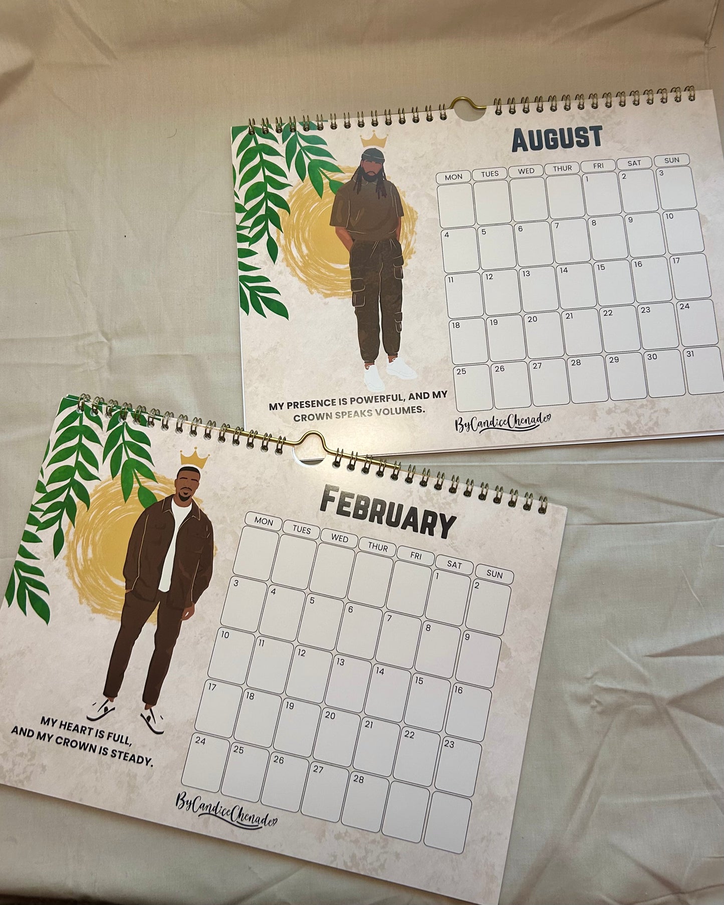 2026 Mens Affirmation Wall Art Calendar