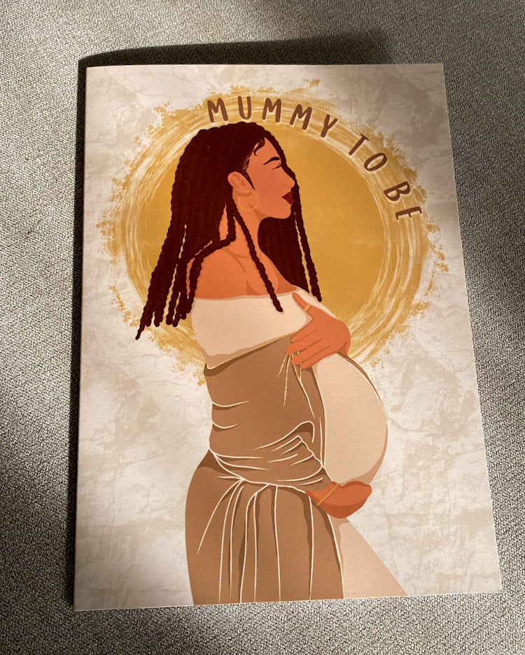 Mummy To Be Card - With Braids / Locs - Light