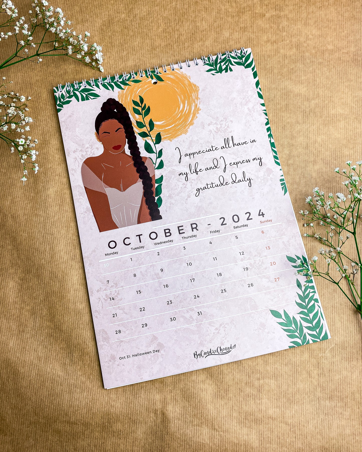 2024 Affirmations Wall Art Calendar