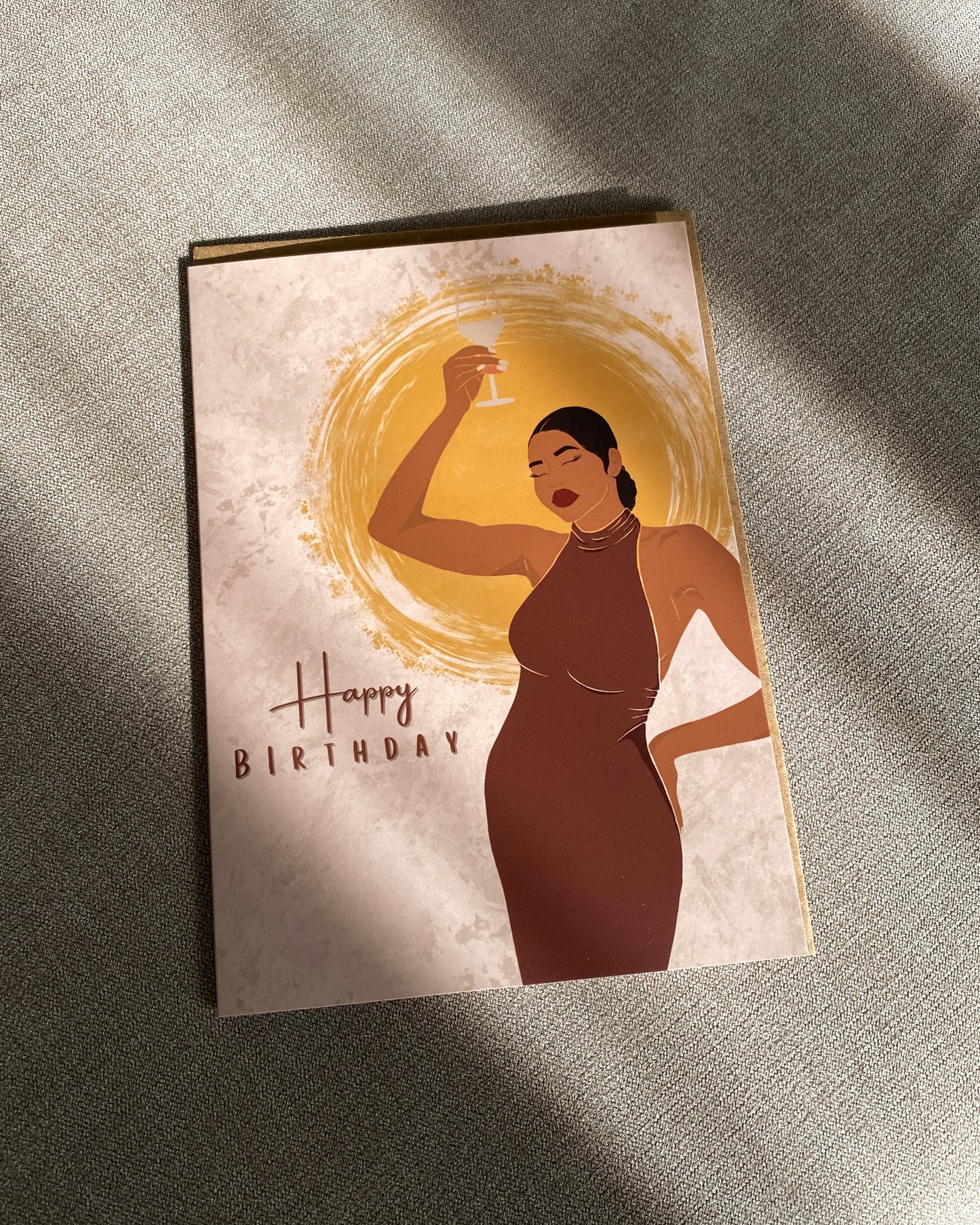 Cheers Happy Birthday - Black Woman Birthday Card