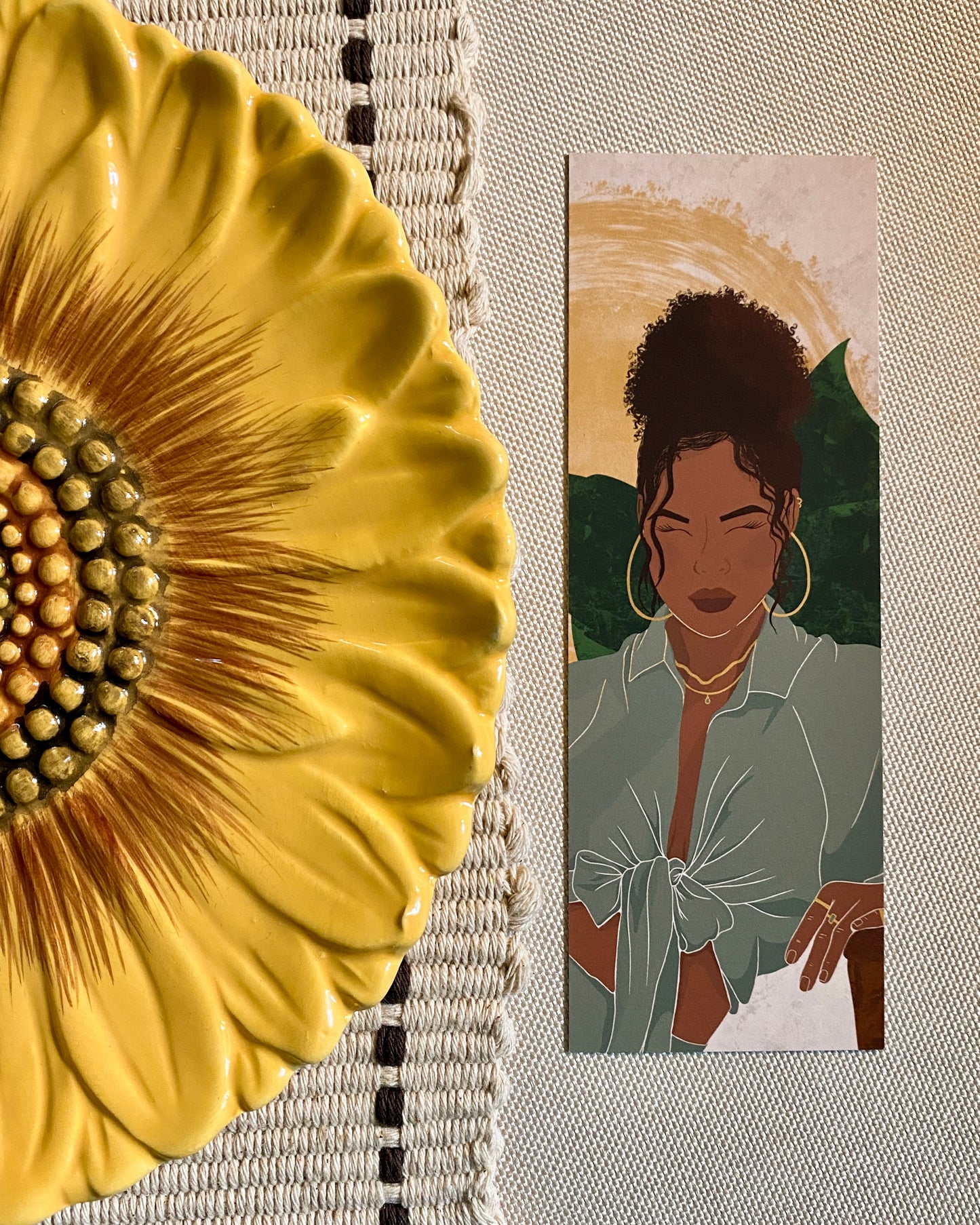 3 Pack Its A Vibe Black Woman Bookmark Set. Green