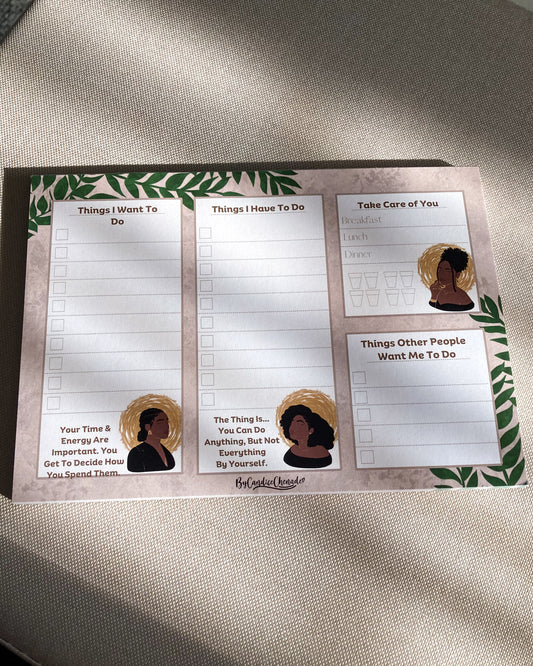 I Am Woman - Daily To Do List Notepad Planner