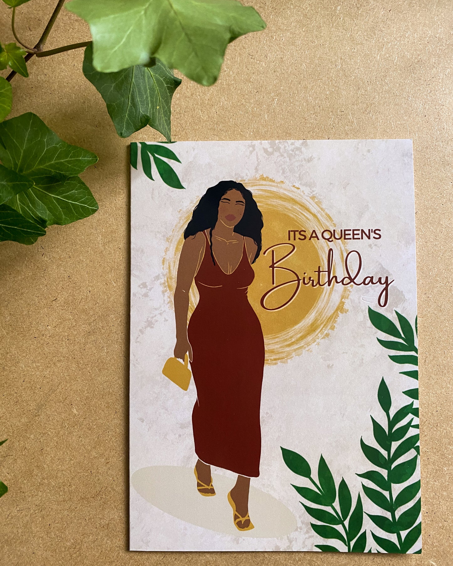 Destiny’s It’s a Queens Birthday - Black Woman Celebration Card