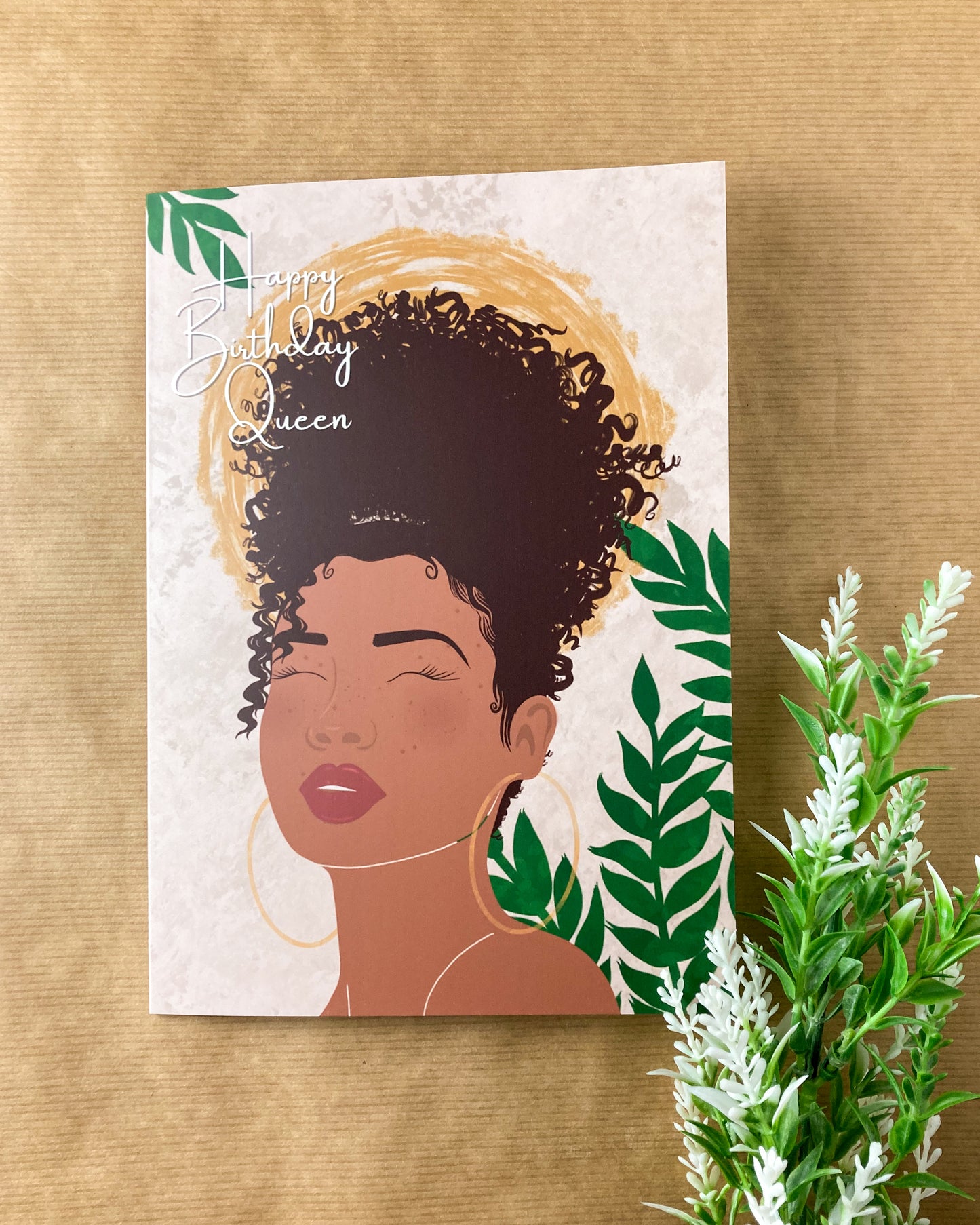 Shay's Curly Puff Happy Birthday Girl Card