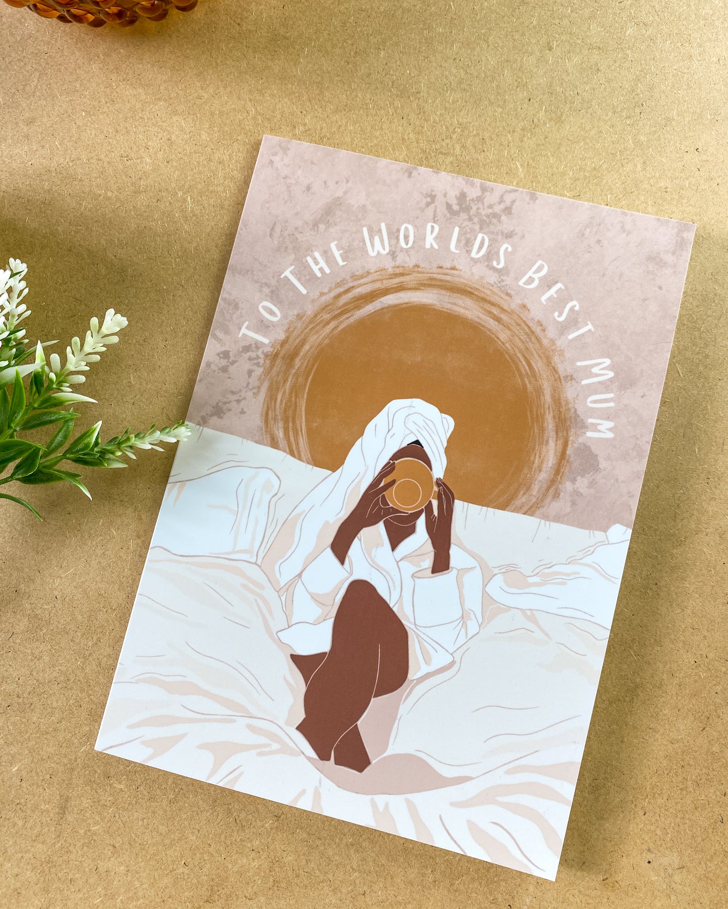 Relaxing Mama's Happy Mothers Day Card - The Worlds Best Mum - Dark