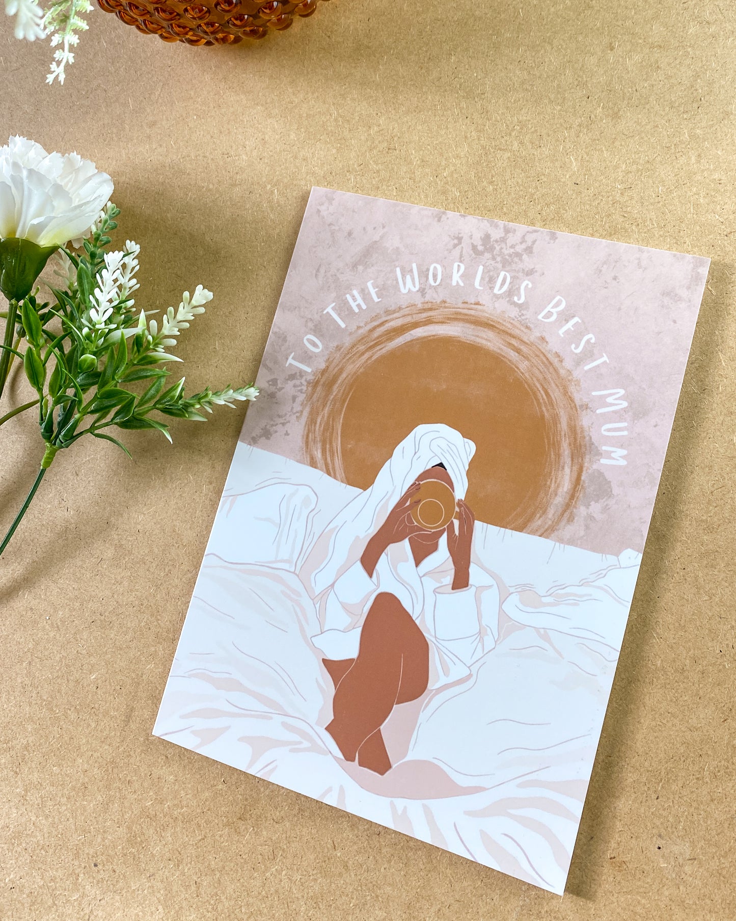 Relaxing Mama's Happy Mothers Day Card - The Worlds Best Mum - Mid