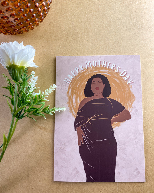 Gloria's Happy Mothers Day Card - Black Queen. Mum in a million.