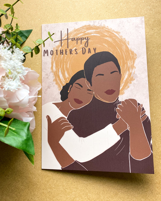 Black Mother & Daughter - Mother’s Day Card - Black Queen - Mom Mama