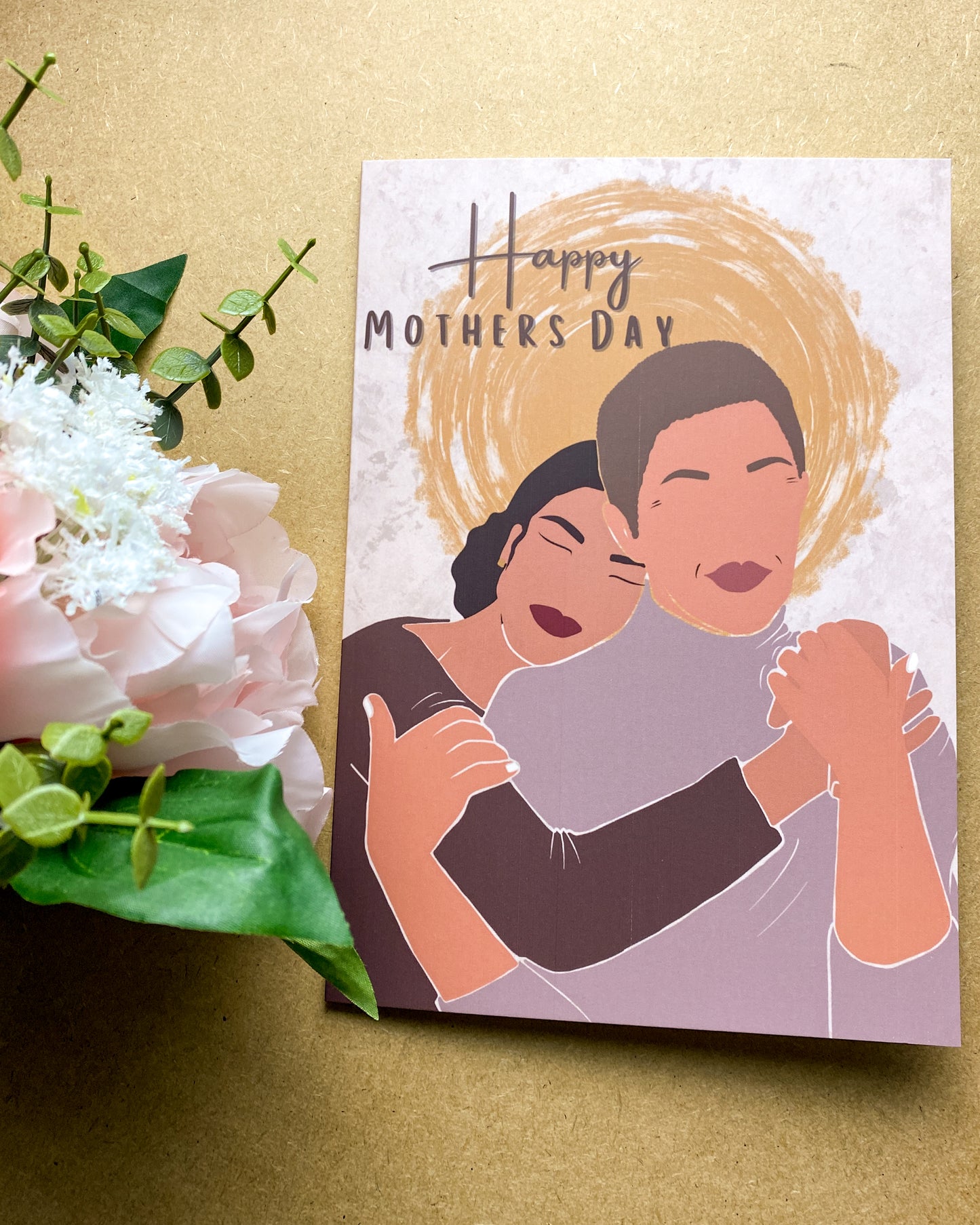 Mixed Race Mother & Daughter - Mother’s Day Card - Black Queen - Mom Mama