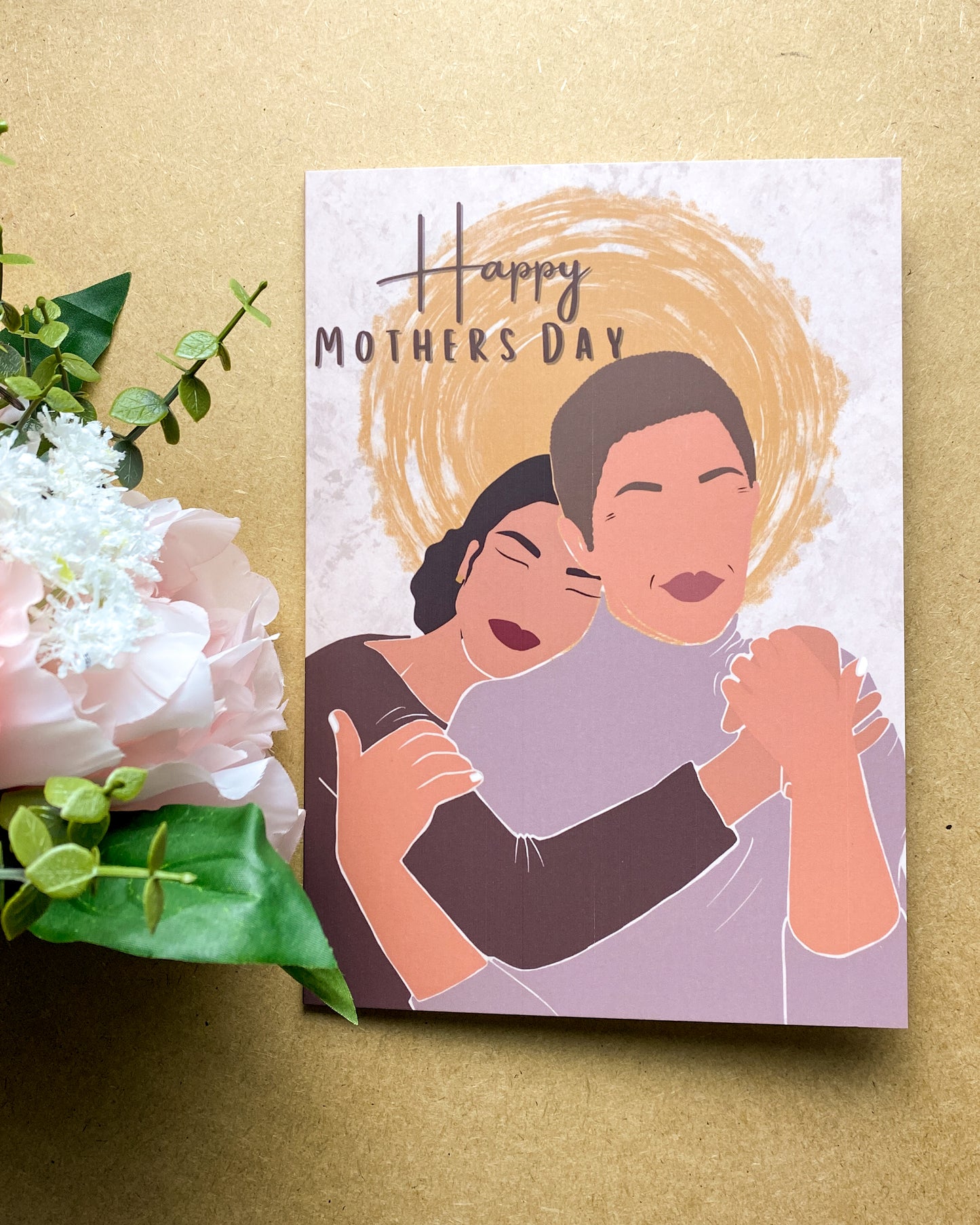 Mixed Race Mother & Daughter - Mother’s Day Card - Black Queen - Mom Mama