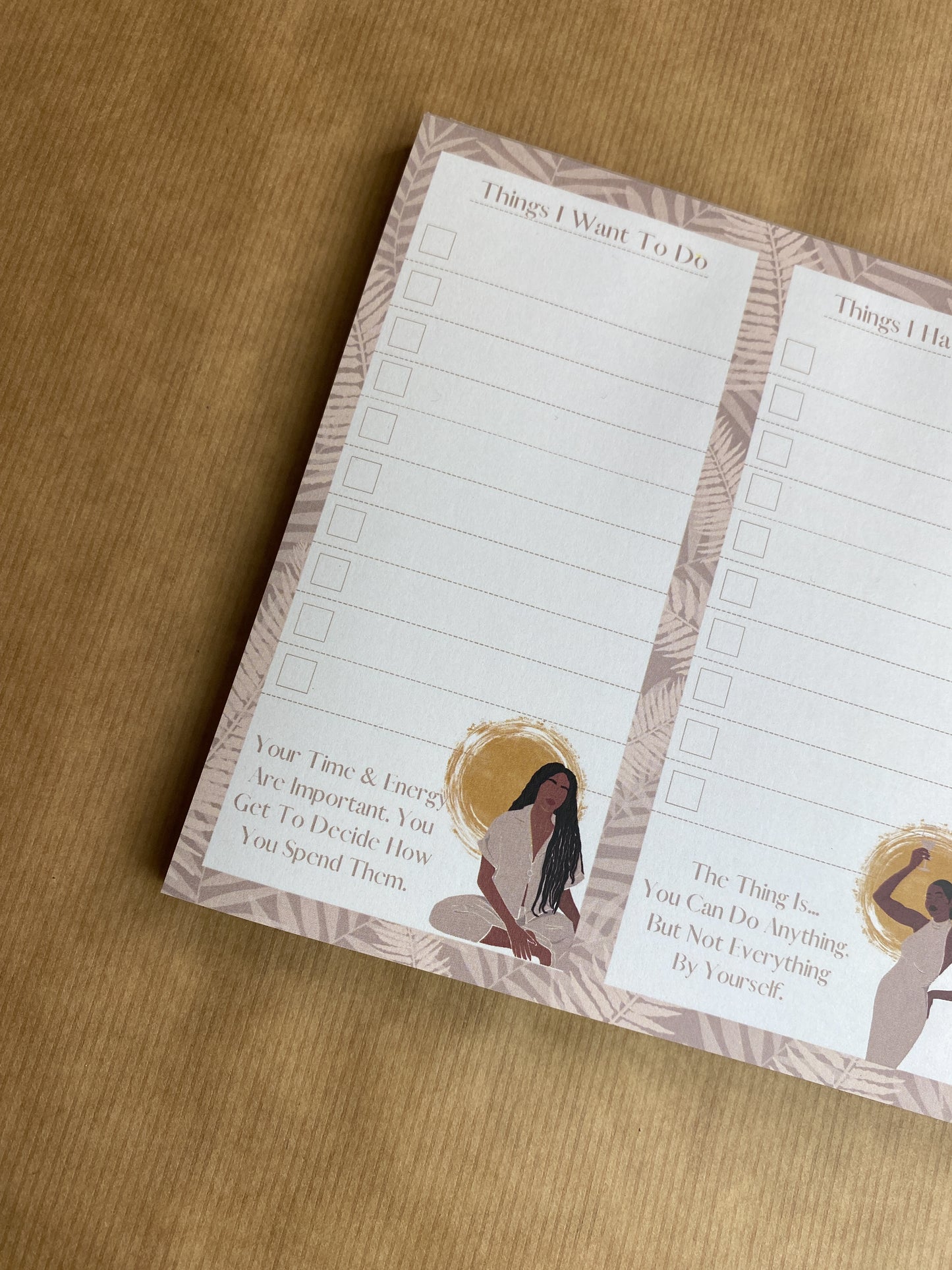 Black Woman - Daily To Do List Notepad Planner