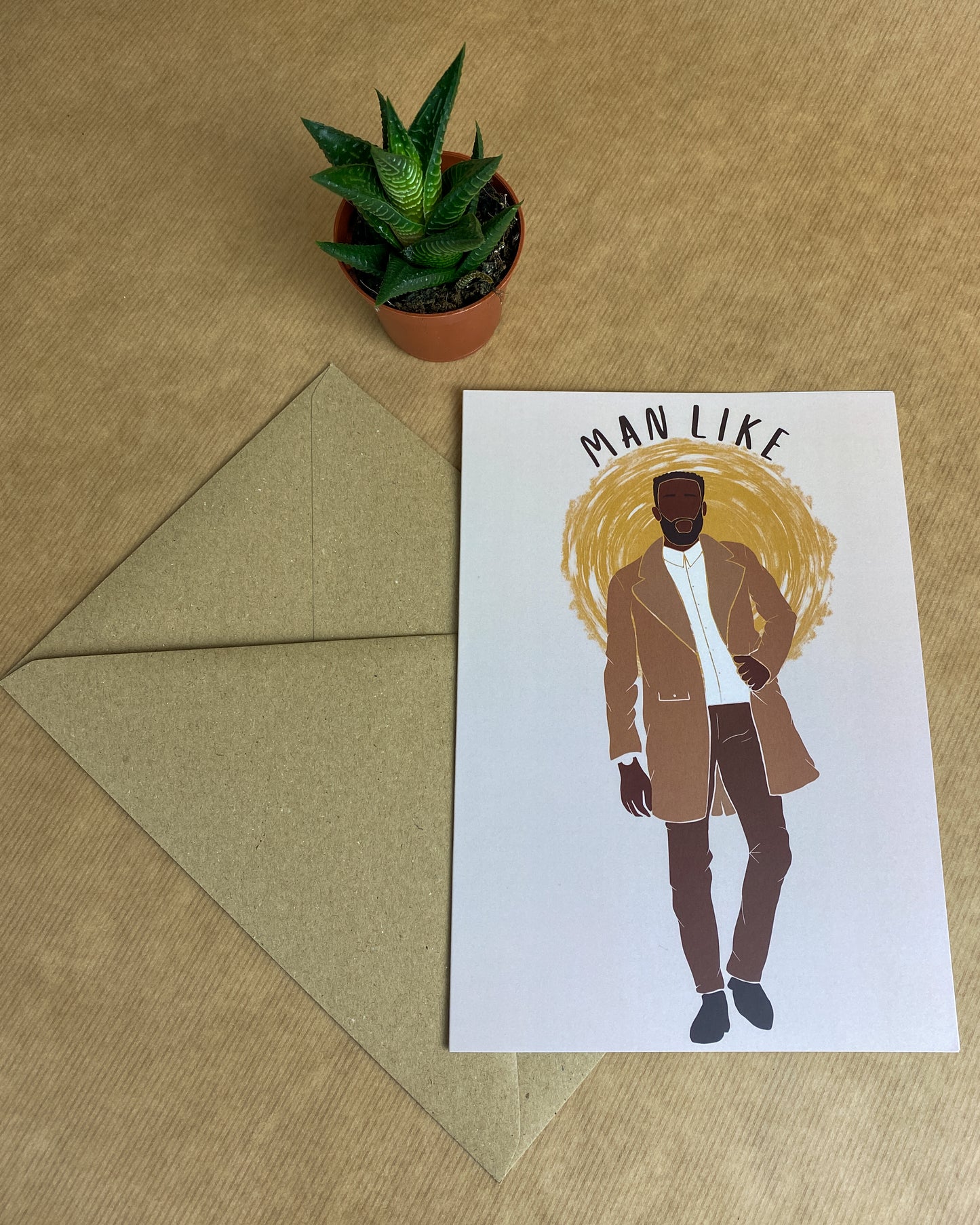 Man Like Celebration Card. Black Card. Black male Classy Man.