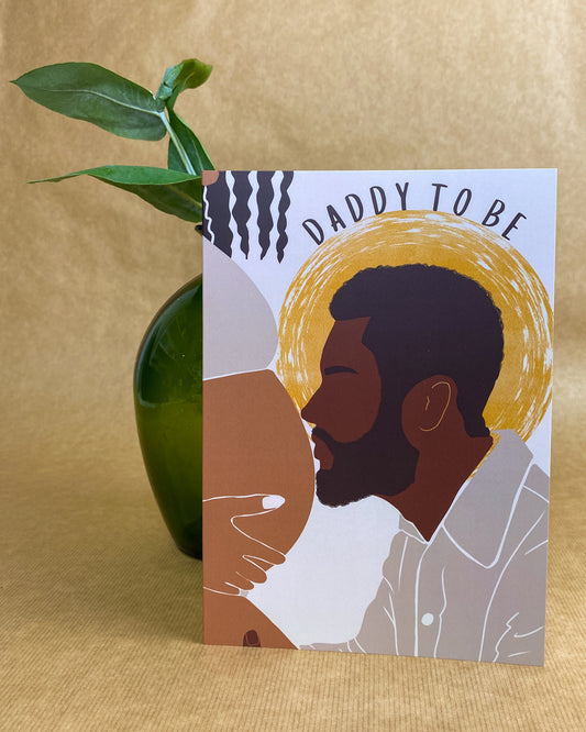 Daddy To Be - Black Man Greeting Card