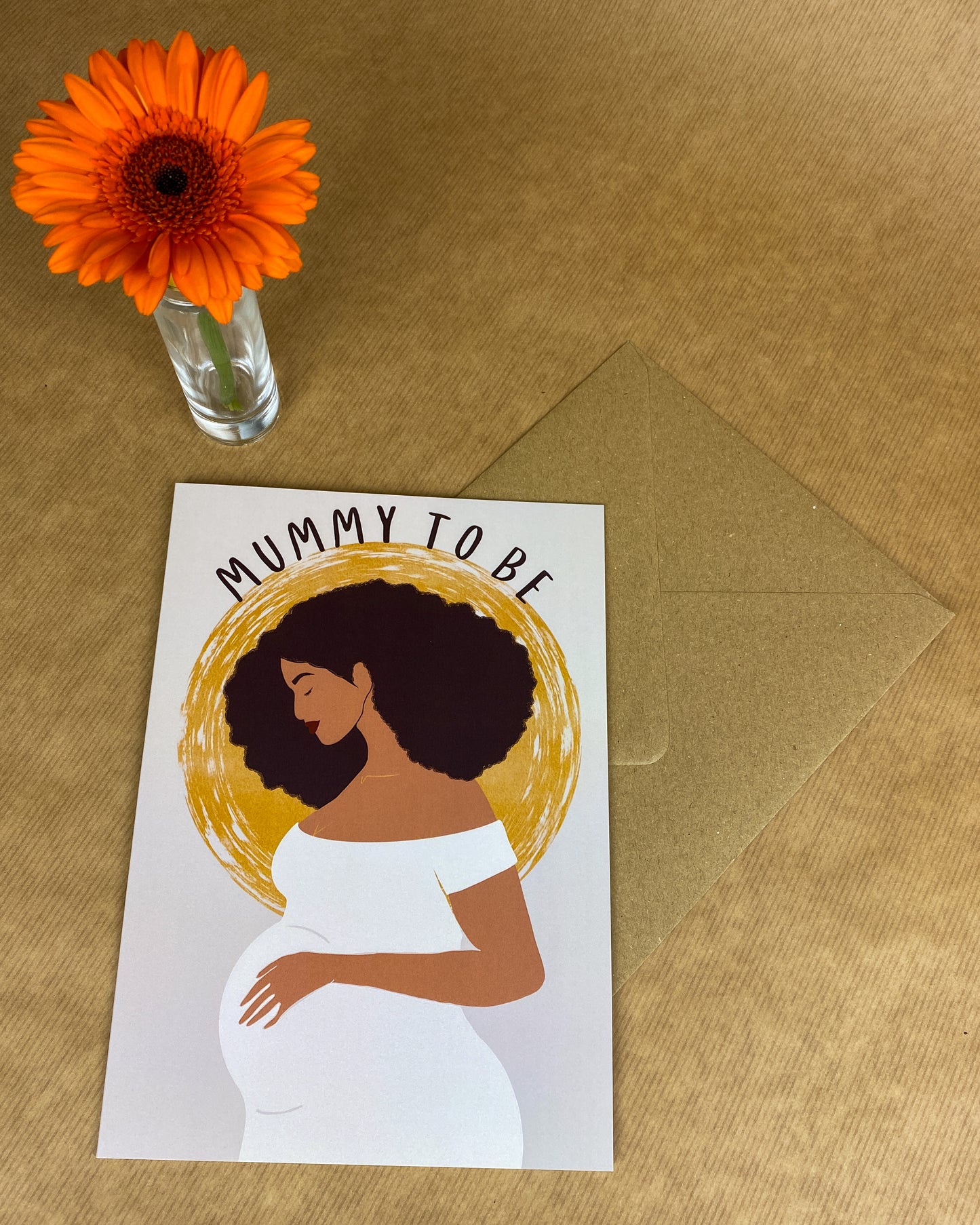Mummy To Be - Black Woman Greeting Card