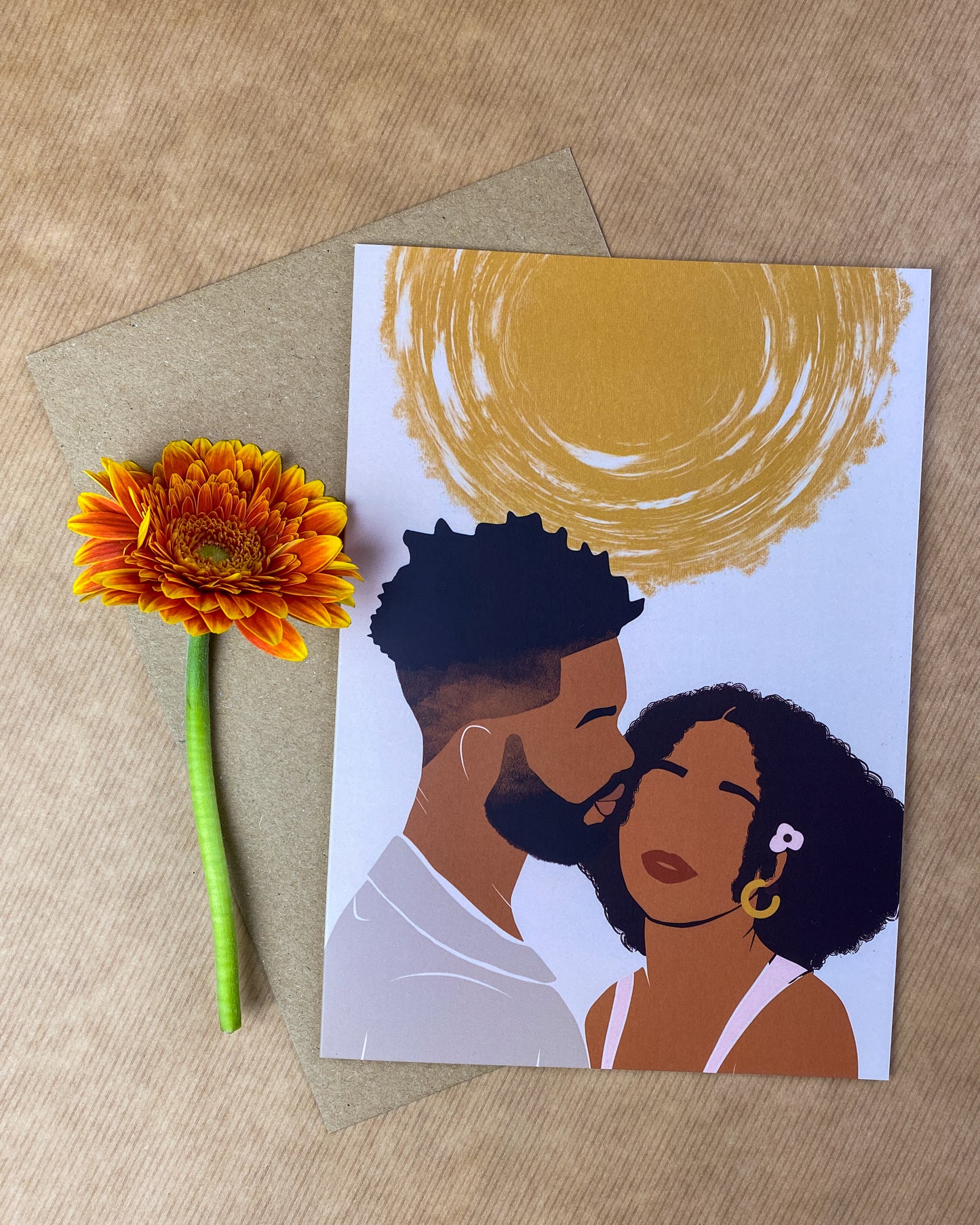 Black Love, Black Couple Card, Anniversary, Black Greeting Cards. Mixed Race
