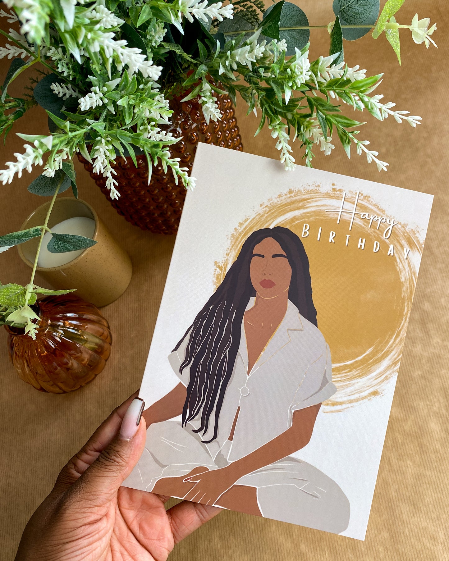 Imani’s Happy Birthday Card - Black Woman Birthday Card