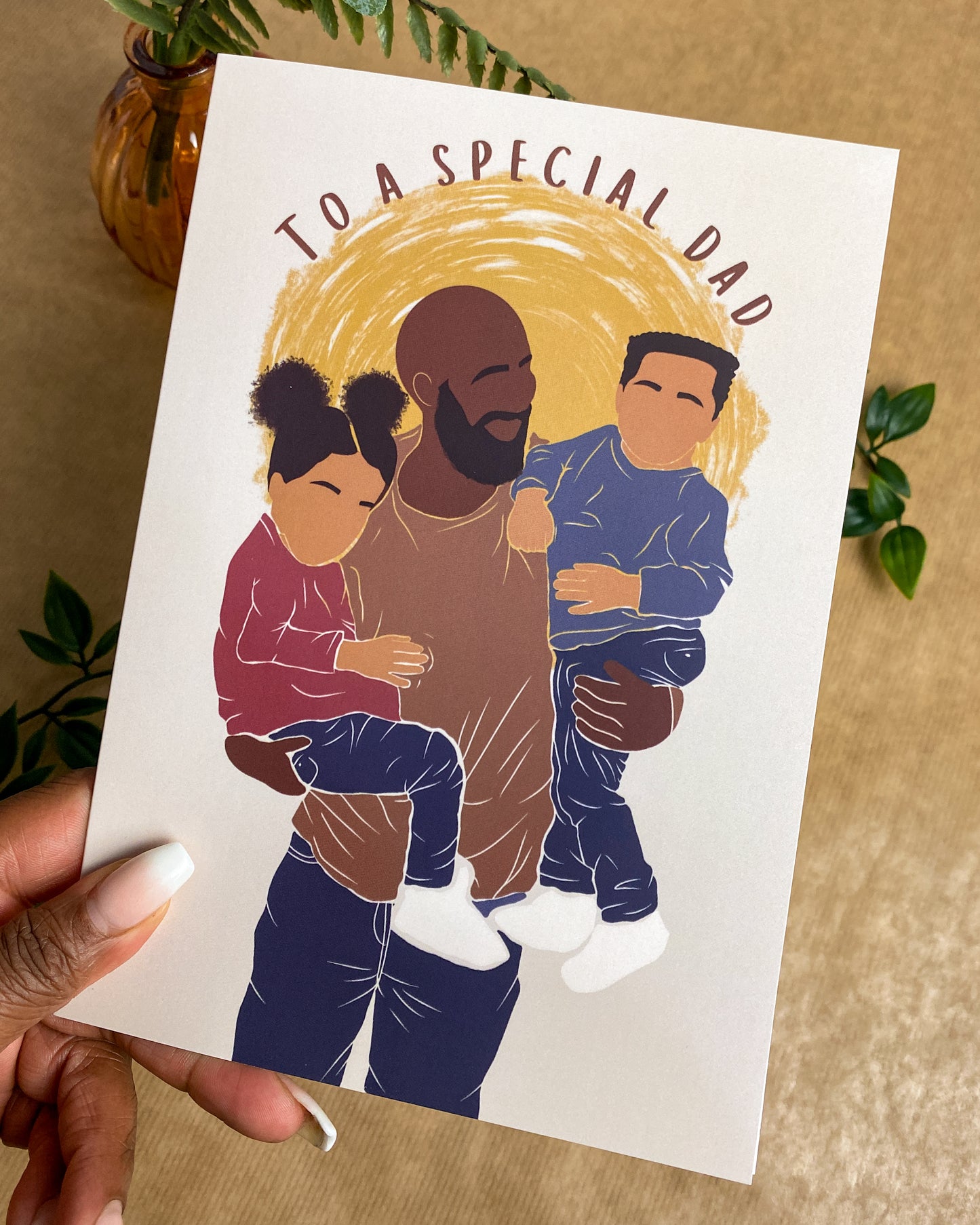 Girl & Boy Twin Dad Fathers Day - Special Dad Two Mixed Race Children