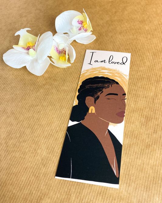I Am Loved Black Woman Bookmark