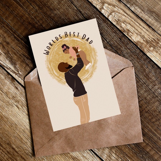 Girl Dad - Bald Father’s Day Card - Special Dad