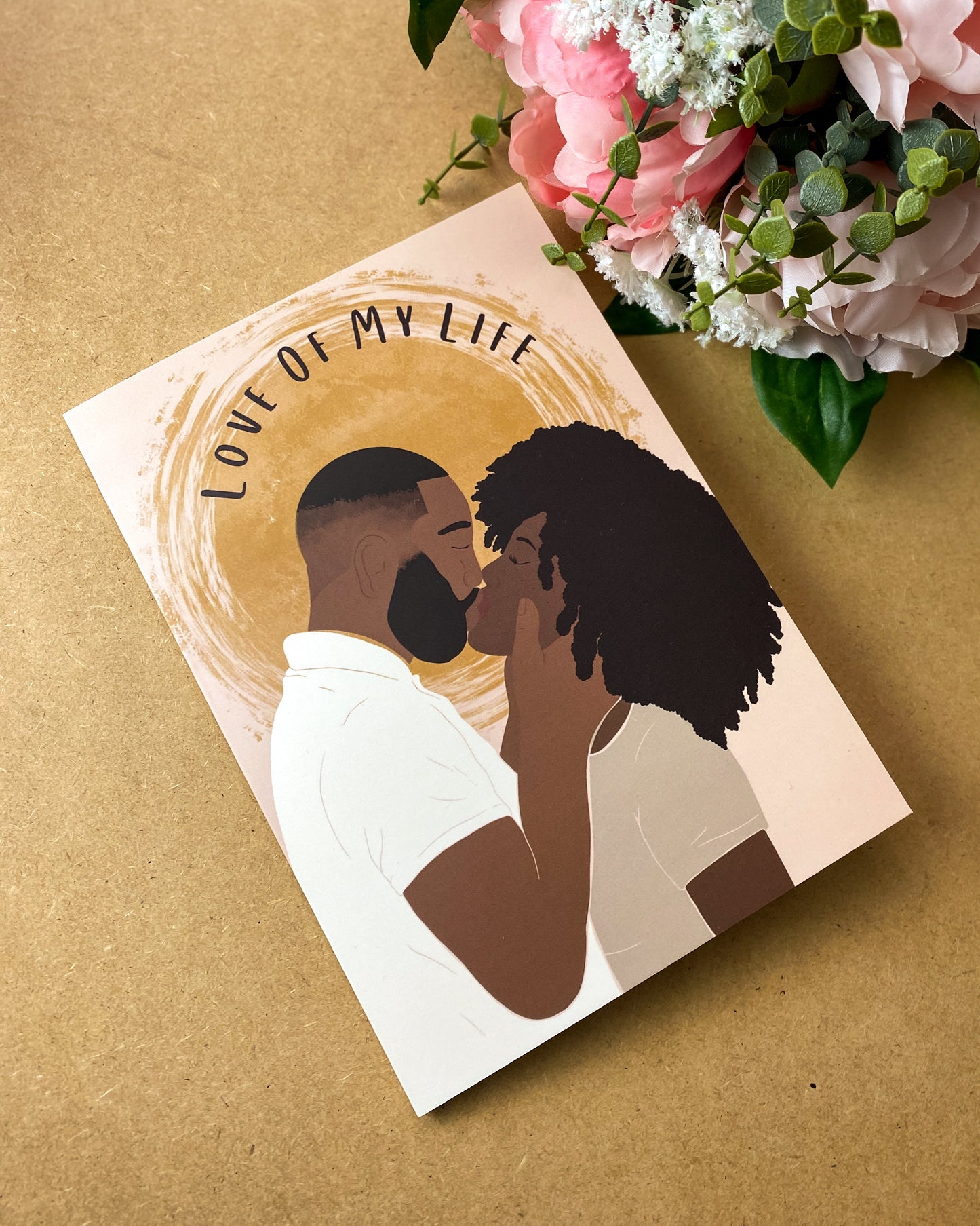 Kissing Lover’s - Love Of My Life Valentines Day Greetings Card