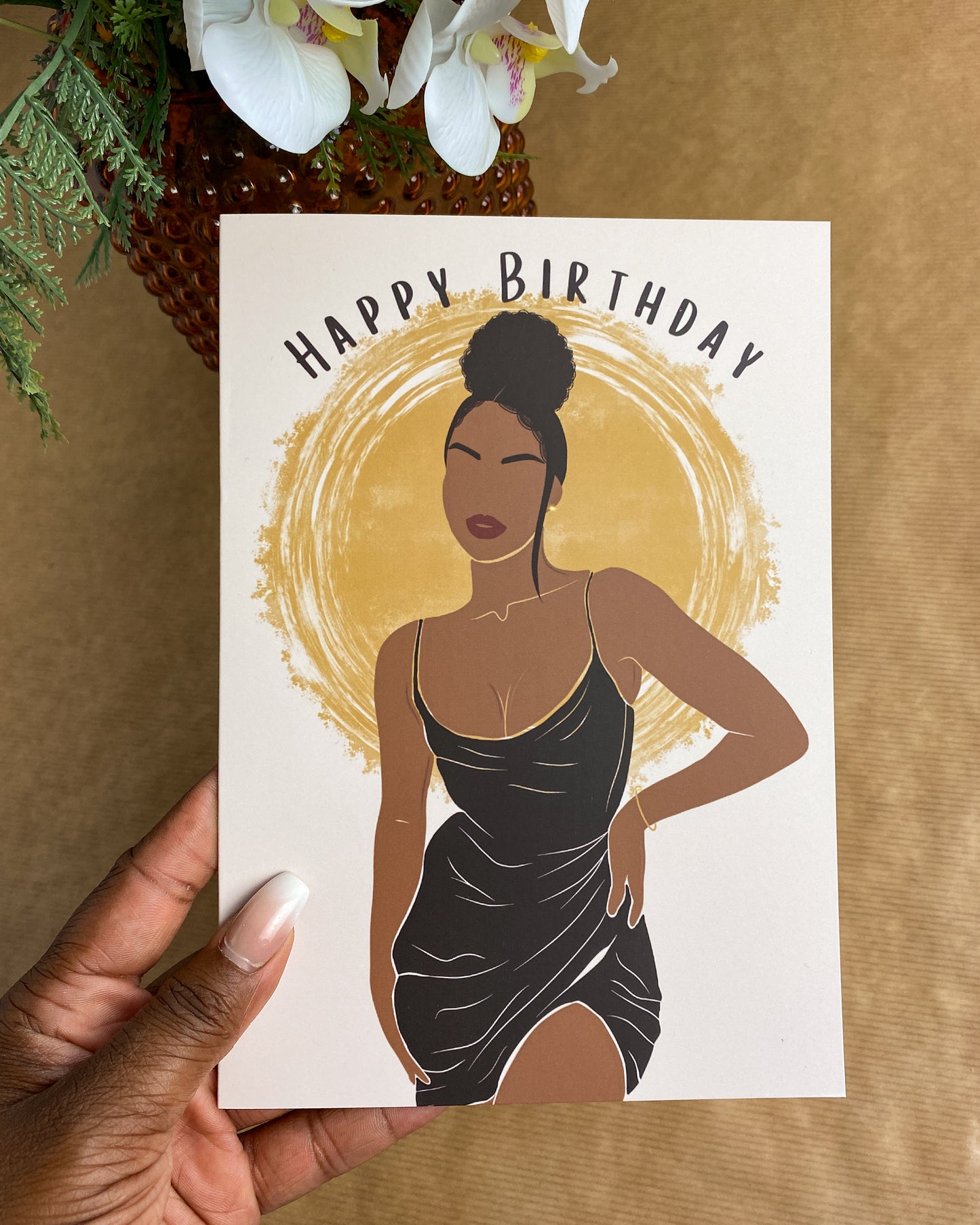 Tinas Birthday Puff - Black Birthday Card - Mid