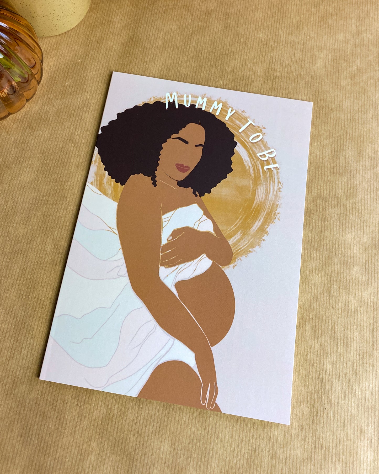 Mummy To Be - Mixed Race / Black Woman Greeting Card