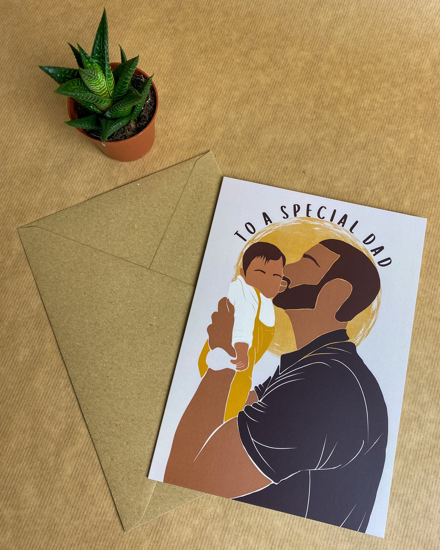 Fathers Day - Special Dad - Birthday Mixed Race / Black Man Greeting Card