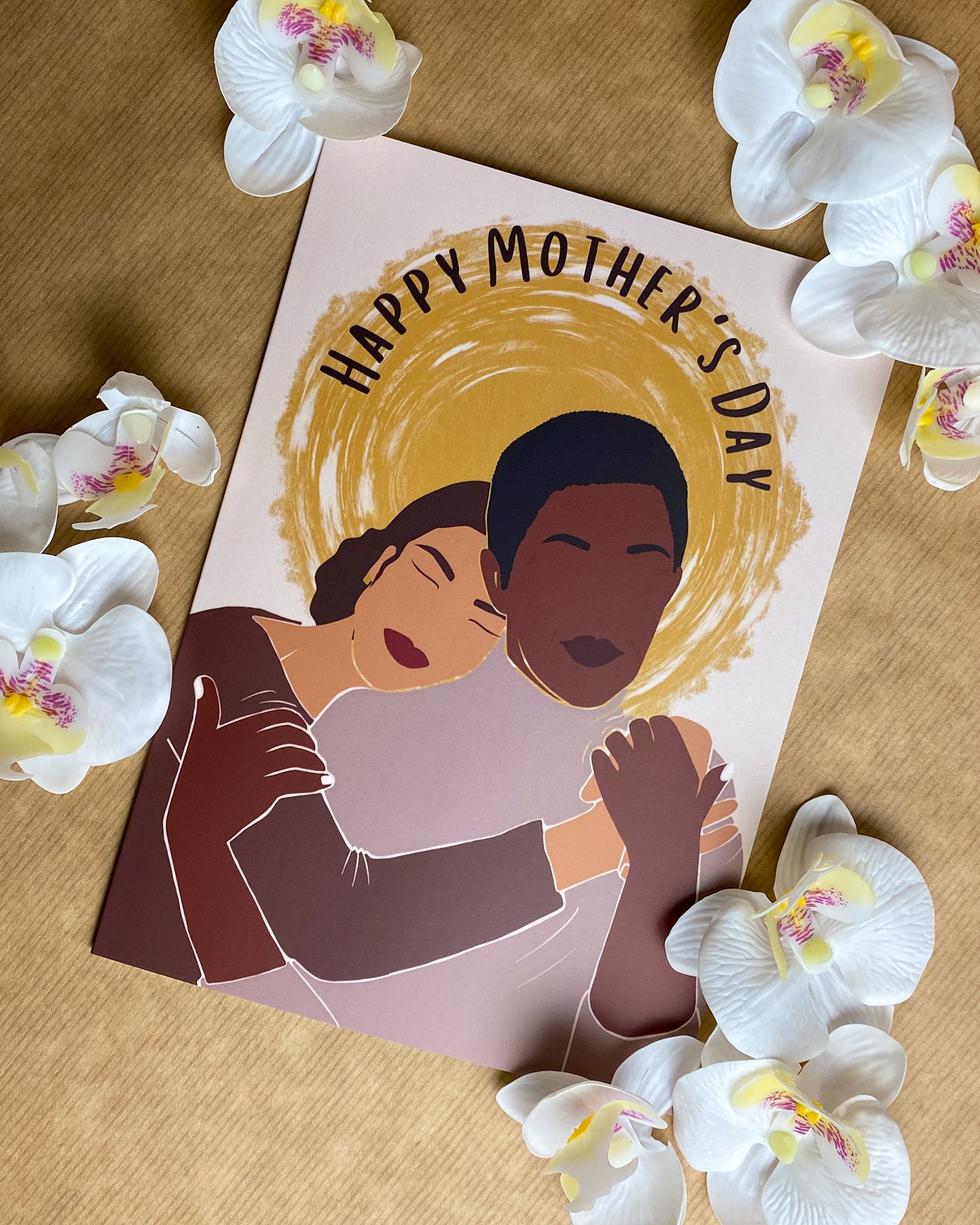 I Love You Mum Mixed Race / Black Mother & Daughter - Mother’s Day Card - Black Queen - Mom Mama Alexis