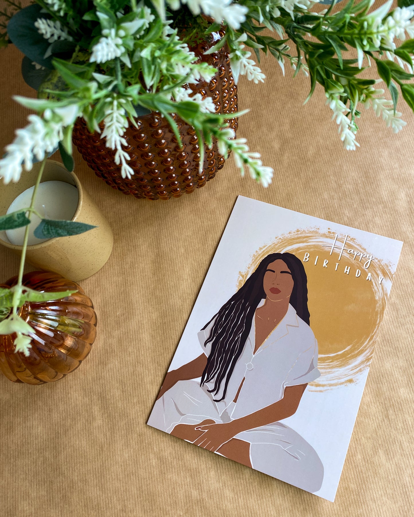 Imani’s Happy Birthday Card - Black Woman Birthday Card