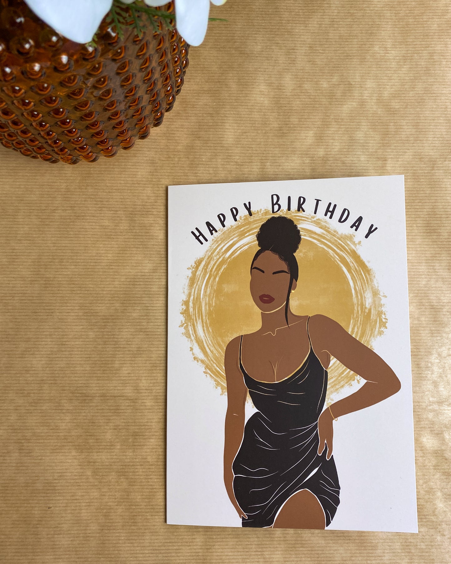 Tinas Birthday Puff - Black Birthday Card - Mid