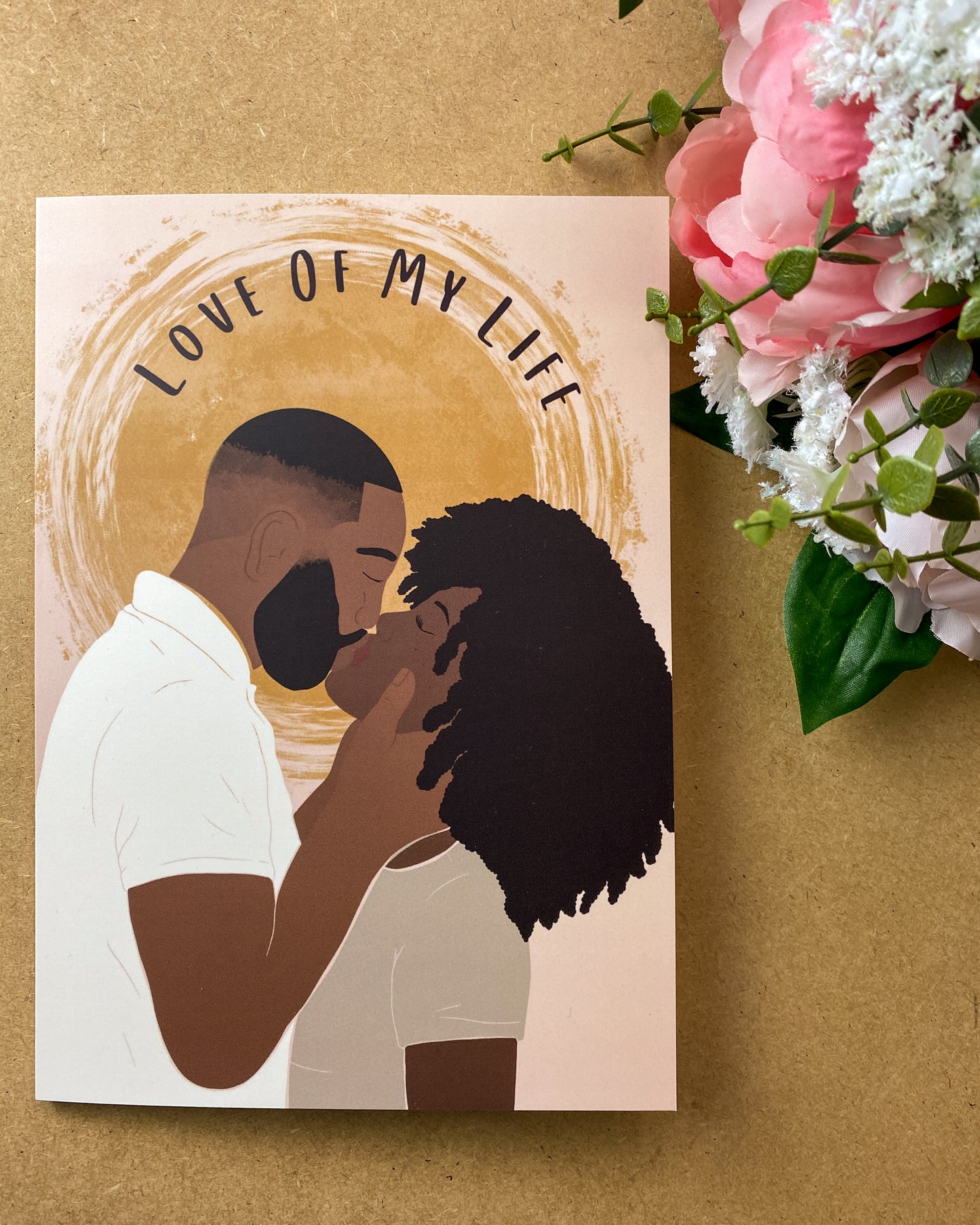 Kissing Lover’s - Love Of My Life Valentines Day Greetings Card