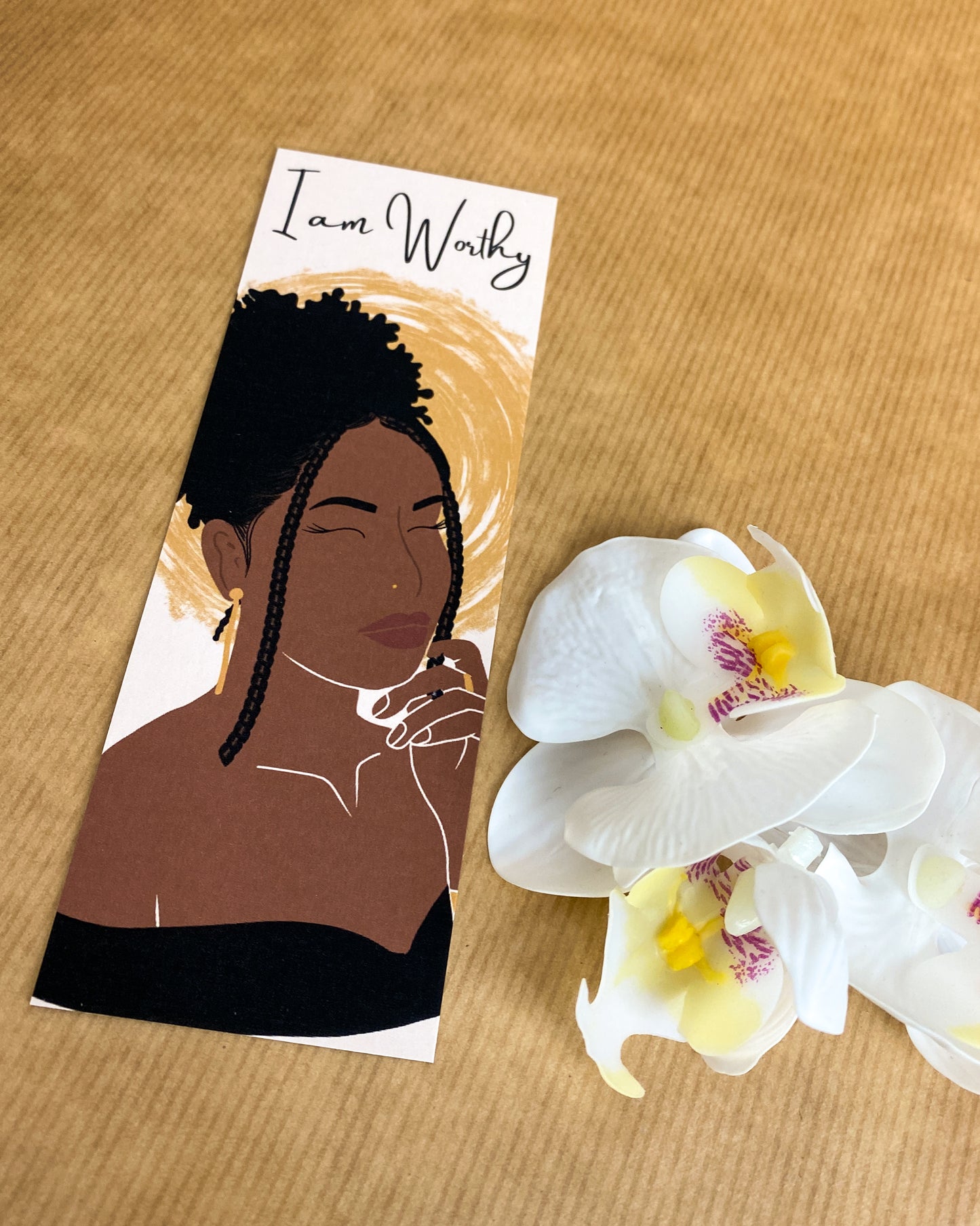 I Am Worthy Black woman Bookmark