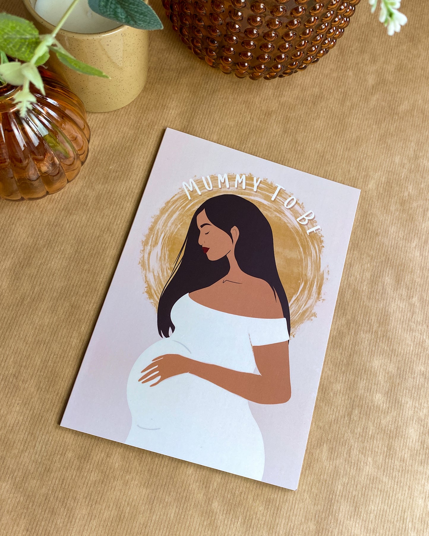 Mummy To Be - Mixed Race / Black Woman Greeting Card