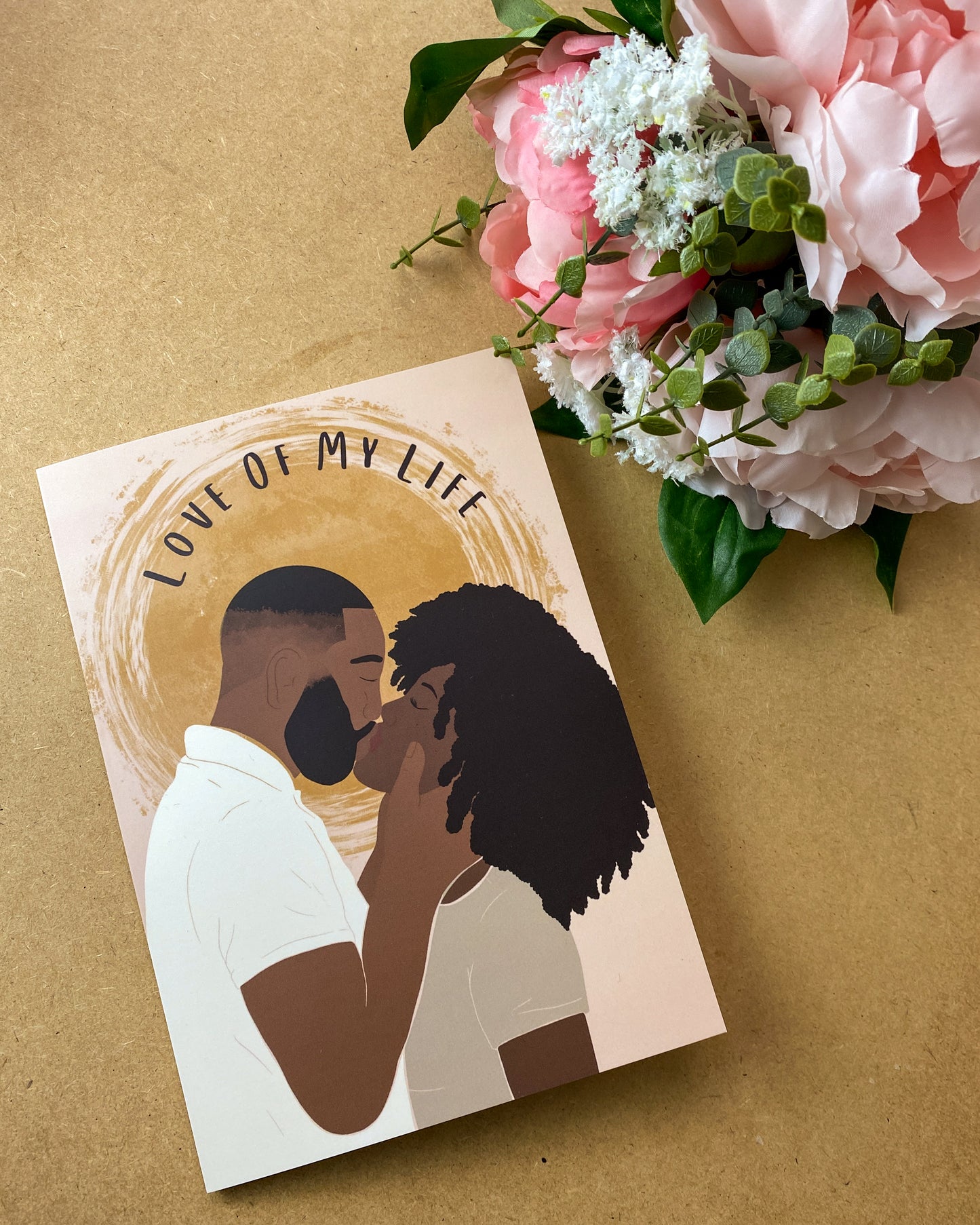 Kissing Lover’s - Love Of My Life Valentines Day Greetings Card