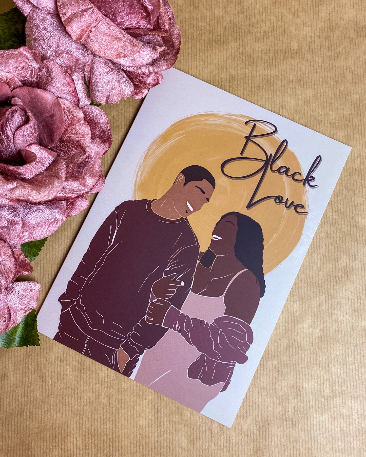 Happy Lover’s - Black Love Greetings Card