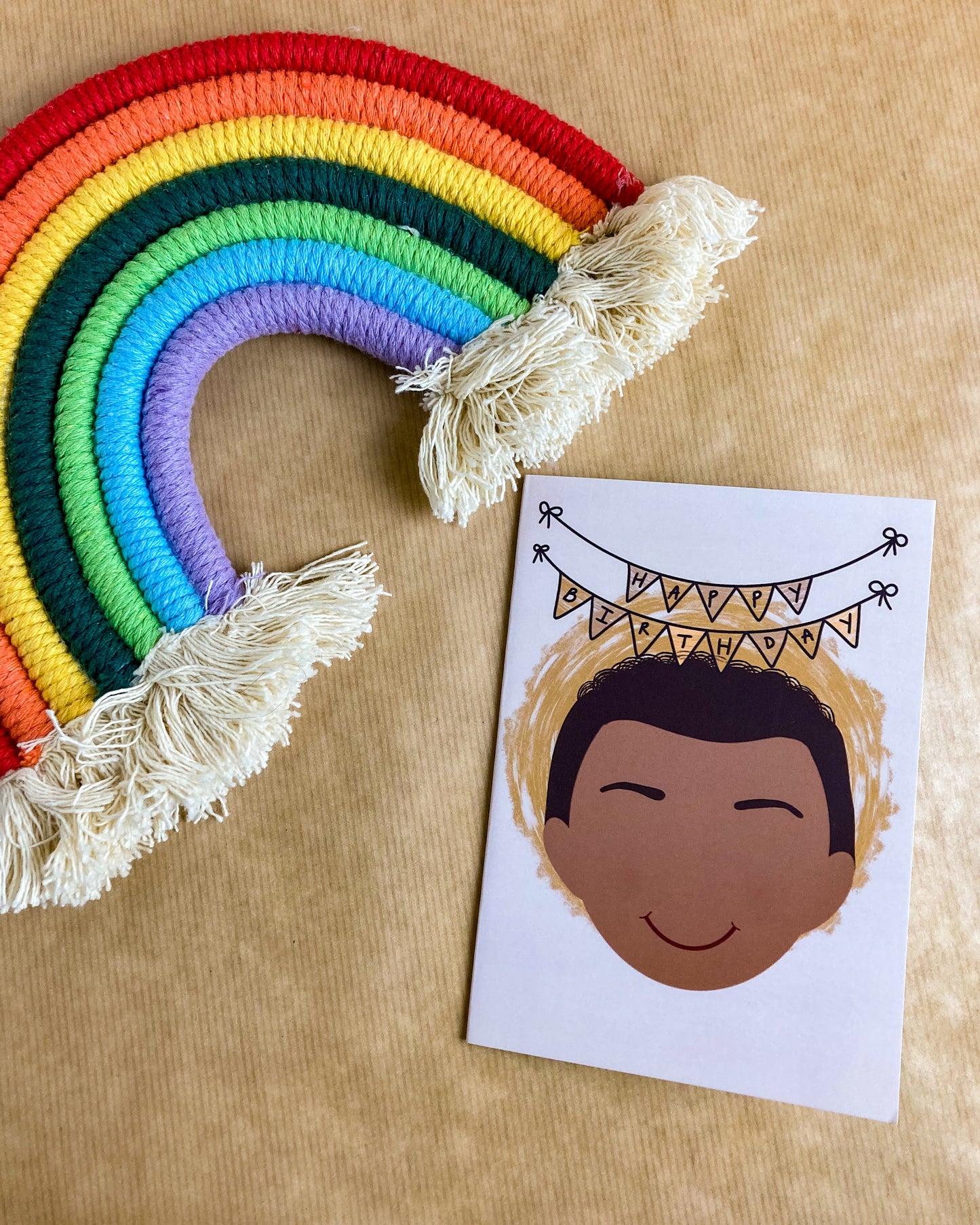 Mini Kids Birthday Card - Boy With Curls Mehkai