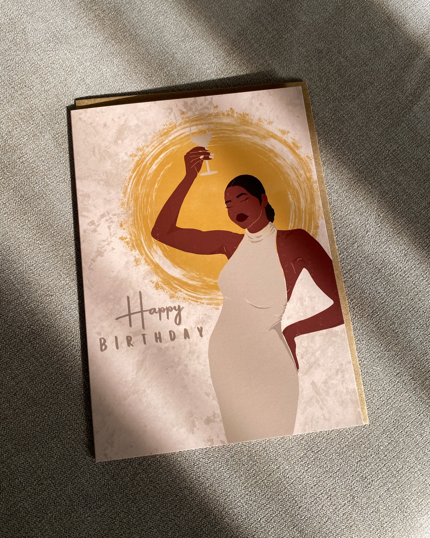 Cheers Happy Birthday - Black Woman Birthday Card