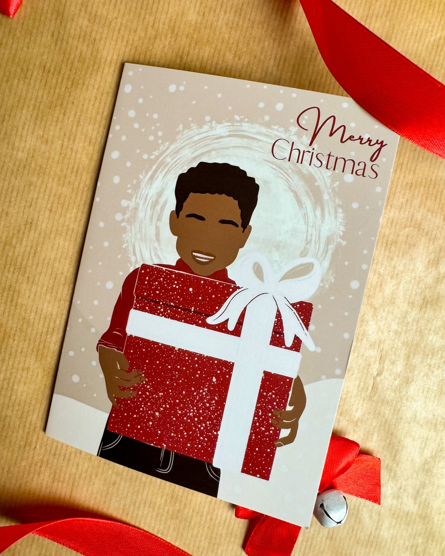 A Christmas Gift Boy A6 Christmas Card