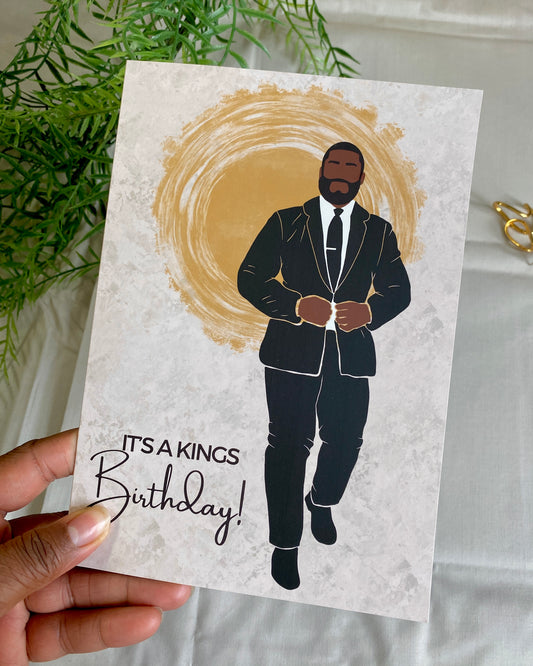 Ricky’s Kings Happy Birthday Day Suited & Booted Card. - Dark