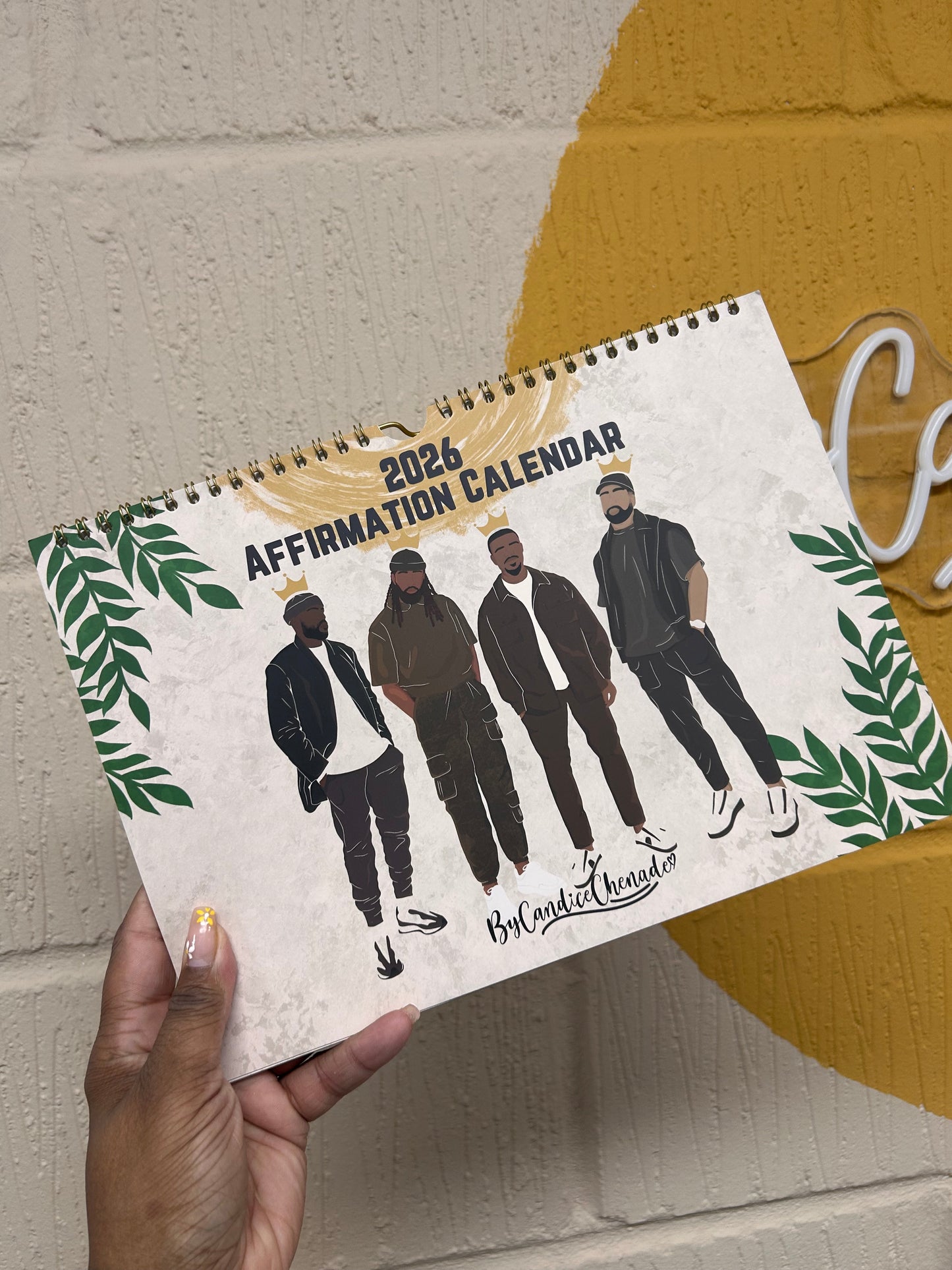 2026 Mens Affirmation Wall Art Calendar