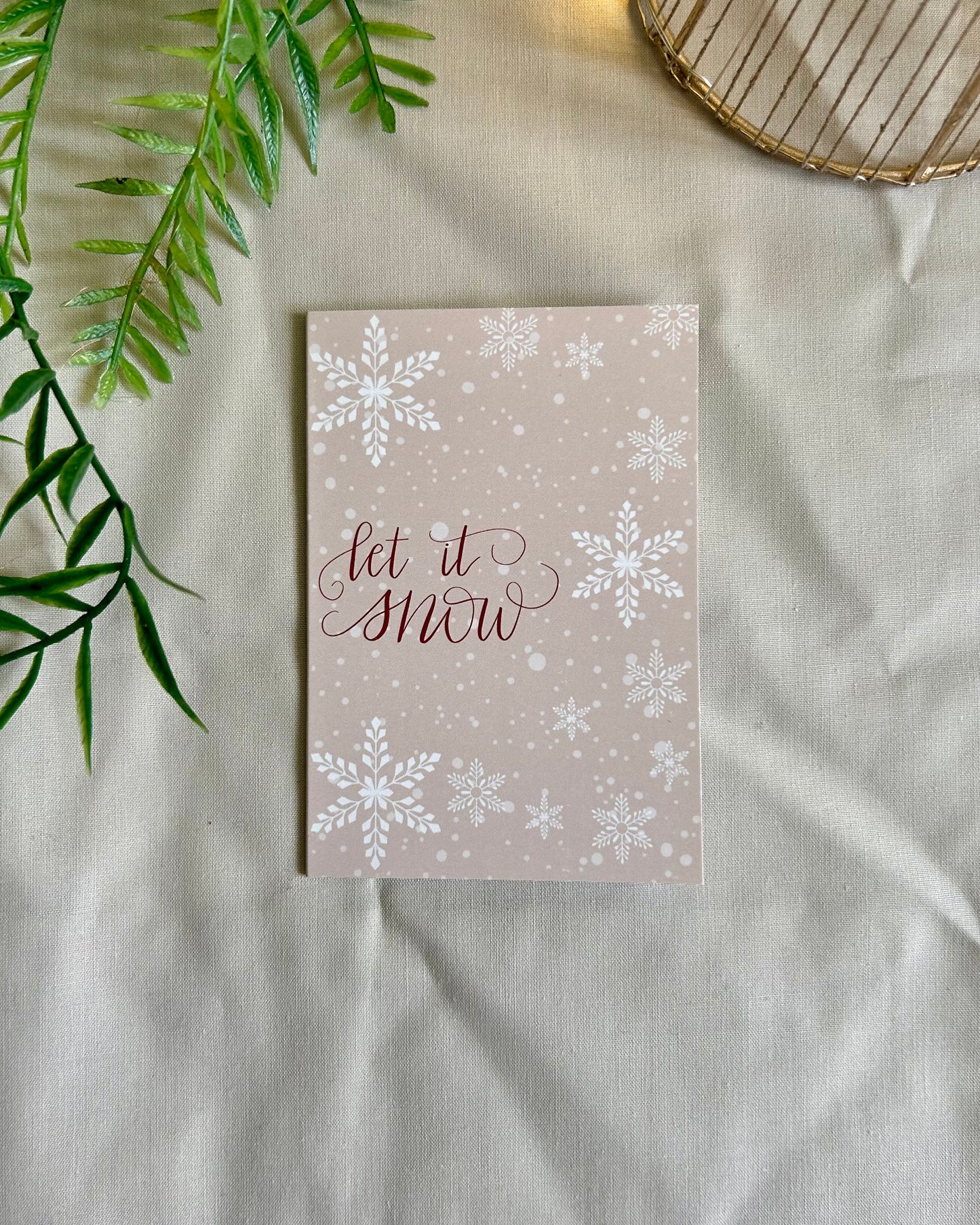 Let It Snow 4 Pack Mini A7 Christmas Card Multipack