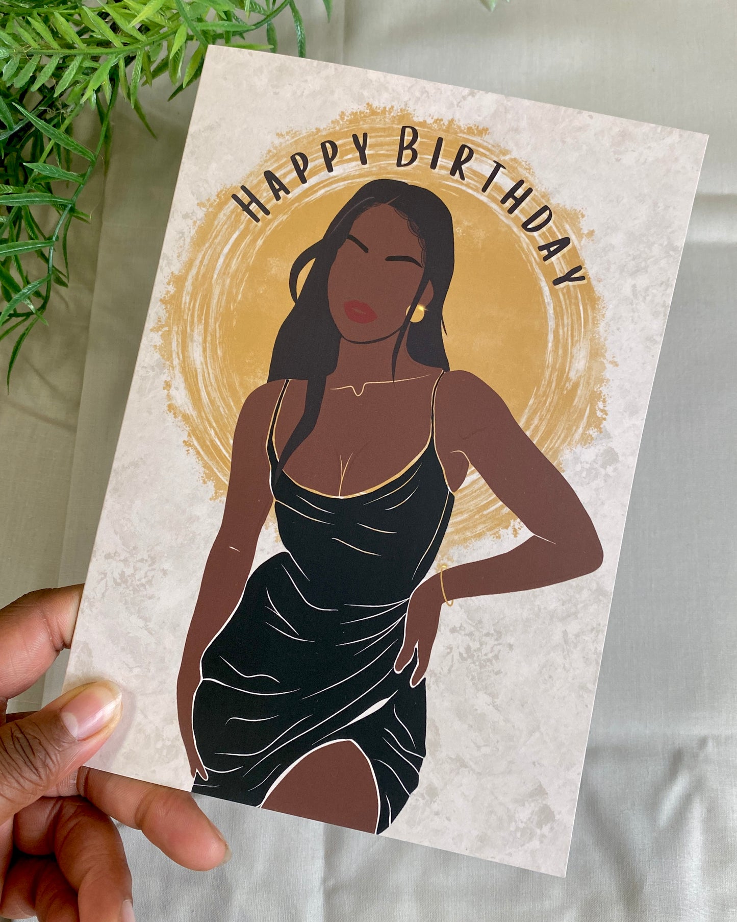 Neah’s Happy Birthday Card - Black Birthday Card - Dark