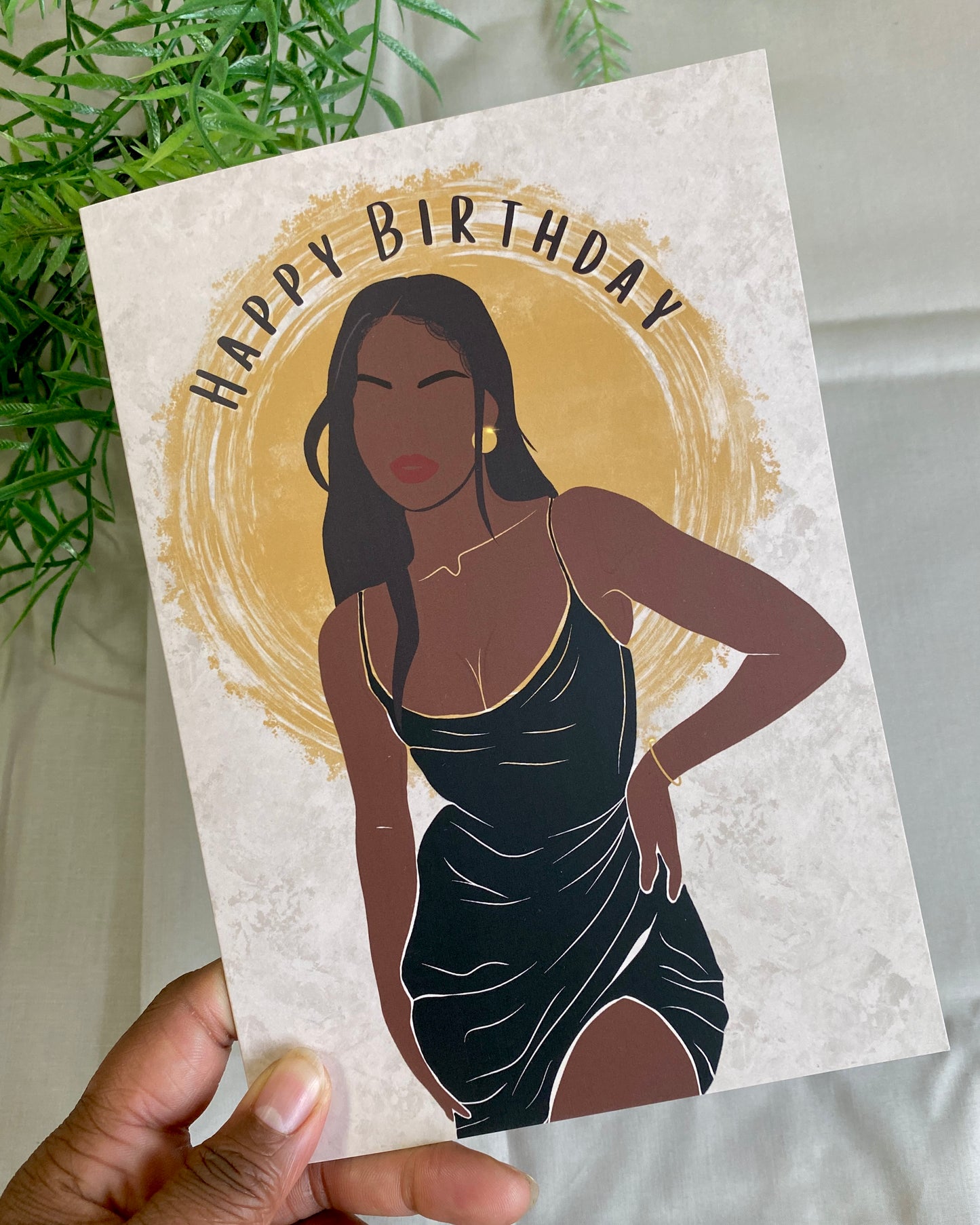 Neah’s Happy Birthday Card - Black Birthday Card - Dark