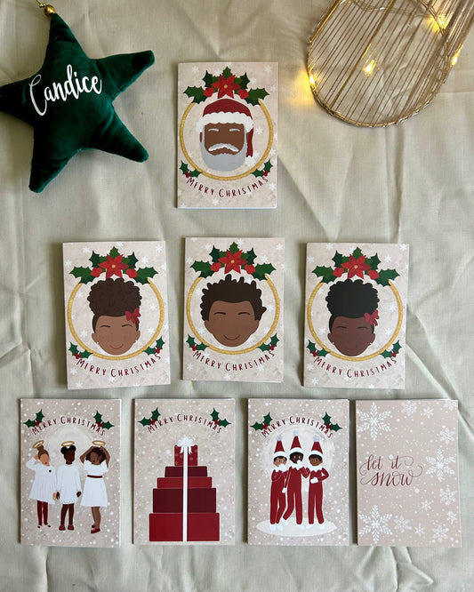 Christmas Mini Variety Multipack  A7 - 8 Christmas Cards Pack- Children's