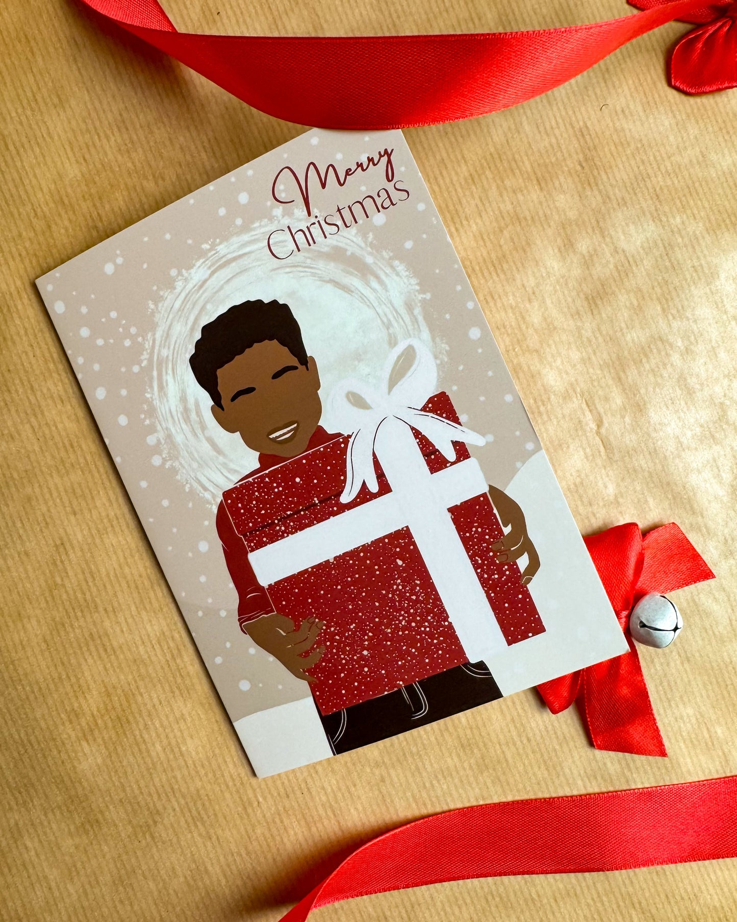 A Christmas Gift Boy A6 Christmas Card